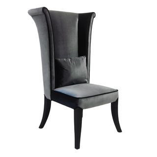 Grey Velvet High back Chair Chairs