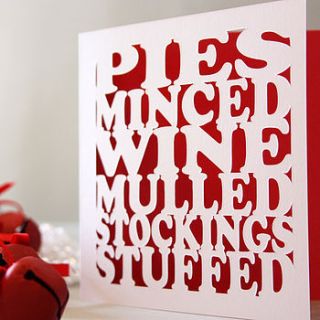 festive checklist christmas card by whole in the middle