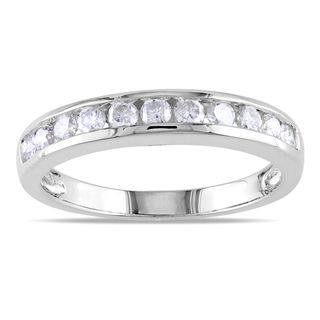 Miadora Certified 14k Gold 1/2ct TDW Diamond Semi Eternity Wedding Band Ring (G H, SI1 SI2) Miadora Women's Wedding Bands