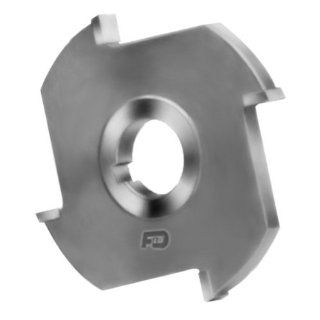 F&D Tool Company 12030 AC7242 Carbide Tipped Side Milling Cutters, Non Ferrous, 1 1/4" Arbor Hole, 7" Diameter, 3/4 " Width of Face, 8 Number of Teeth