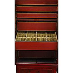 Red Lacquer Floor Jewelry Armoire (China) Dressers
