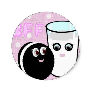 CUTE  COOKIE AND MILK  BFF STICKERS