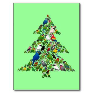 Parrot Christmas Tree Post Cards