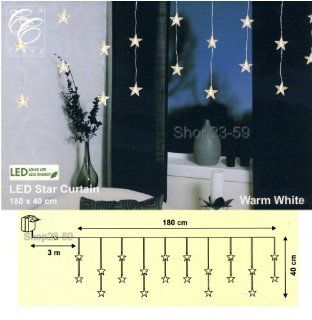LED Lichtervorhang 20 Sterne 180x40cm warmweiss Best Season 2006 63 Beleuchtung