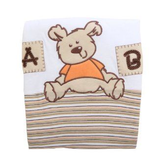 Baby Decke fr Mdchen und Jungen mit Teddystickerei, 100% Baumwolle (Einheitsgre) (beige) Baby