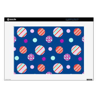 Colorful Polka Dot Odd Ball Grid Pattern 15" Laptop Skins