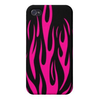 Pink Flames iPhone 4/4S Cases