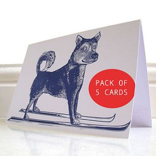 huski hand printed christmas cards by cardinky