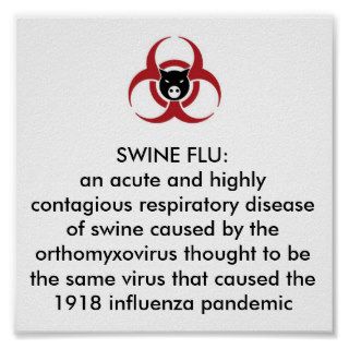 SWINE FLU H1N1 PANDEMIC POSTER