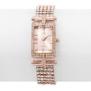 Colleen Lopez "Very Important Date" Pavé Crystal 5 Strand Bracelet Watch