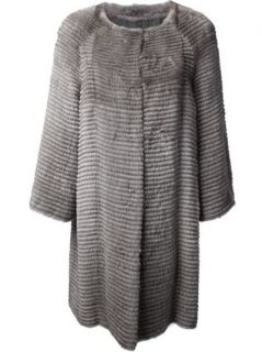 Liska Collarless Mink Fur Coat