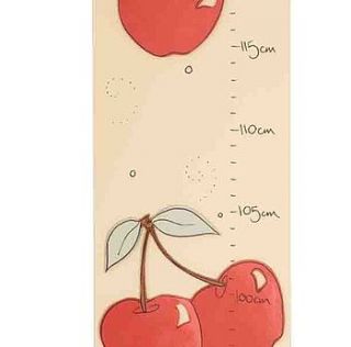 personalised cherries height chart by hickory dickory designs