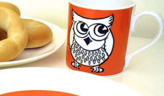 otto owl bone china mug by too much too young
