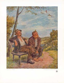 Kunstdruck Poster Otto Quante "Die Sorglosen" 49 x 64 Küche & Haushalt