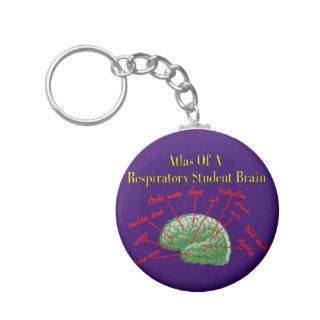 Atlas of Respiratory Student Brain Gifts Key Chain