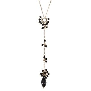Rafia 14k Gold filled Spinnel and Black Onyx Necklace Necklaces