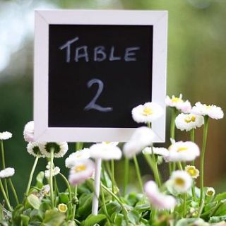 blackboard chalkboard wedding table numbers set of five by the wedding of my dreams