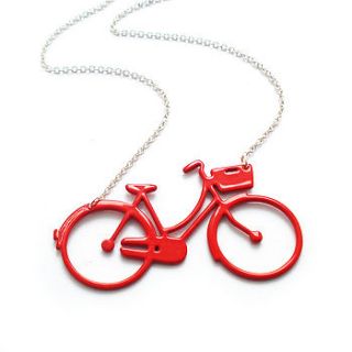 women's bicycle necklace by daniel darby jewellery