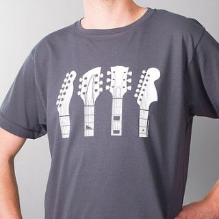 guitar headstocks t shirt by invisible friend