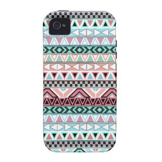 Andes Teal Pink Cute Pastel Abstract Aztec Pattern iPhone 4/4S Cover
