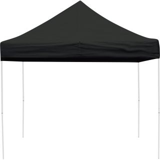 ShelterLogic Pop-Up Canopy — 10ft.L x 10ft.W, Open Top, Straight Leg, Black, Model# 22585  Pop Up Canopies