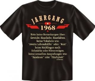 45 Geburtstag Jahrgang 1968 Sprche Fun Tshirt Lustige Witzige Bedruckte Sprche Gren S bis 5XL (bergren) von Soreso Bekleidung
