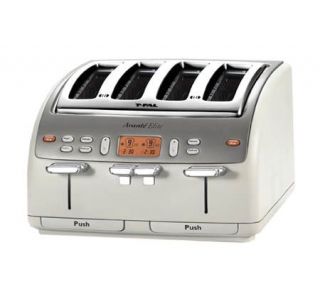 T Fal 4 Slice Elite Electronic Digital Toaster  White —