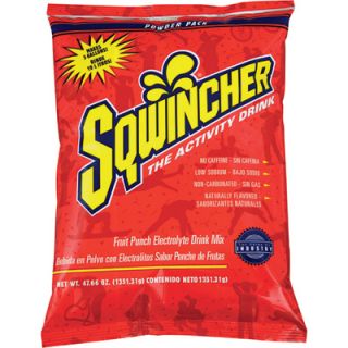 Sqwincher Fruit Punch Electrolyte Drink Mix Powder — Makes 5-Gals., Model# 016405-FP