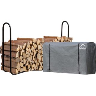 ShelterLogic Firewood Rack and Cover — 8Ft.L, 1/2-Cord Capacity, Model# 90464  Wood Storage