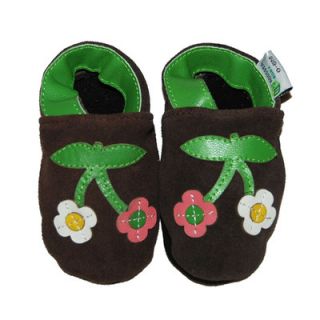 Augusta Baby Two Cherry Blossoms Soft Sole Leather Baby Shoes