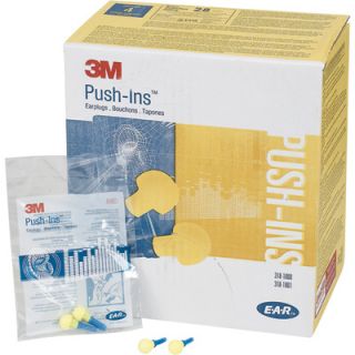 3M E-A-R Push-Ins Uncorded Earplugs — 100 Pairs, Model# 318-1000  Hearing Protection