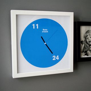 personalised birth time clock print by mags&paul
