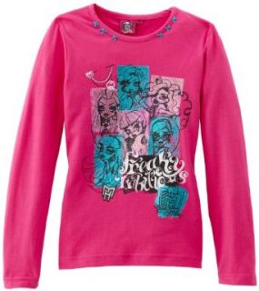 Monster High Mdchen T Shirt TEE SHIRT MANCHES LONGUES, Pink (Rose), 110 Bekleidung