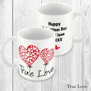 personalised true love mug valentines day by able labels