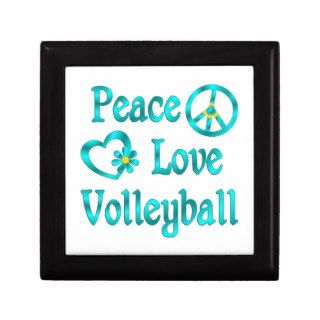 Peace Love Volleyball Jewelry Box