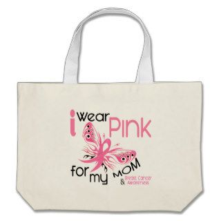 Breast Cancer I WEAR PINK FOR MY MOM 45 Canvas Bags