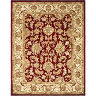 Handmade Heritage Kashan Red/ Ivory Wool Rug (9' x 12') Safavieh 7x9   10x14 Rugs