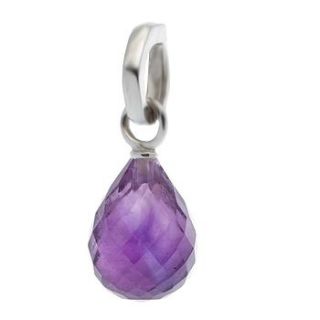 amethyst silver charm by button & co.