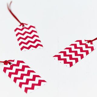 recycled red chevron white wrapping paper by sophia victoria joy