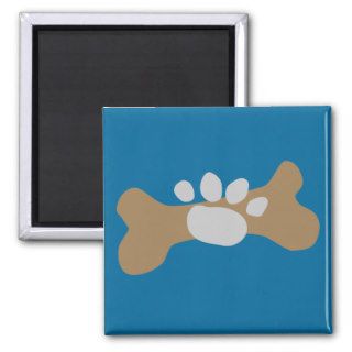 Dog Bone & Paw Print Refrigerator Magnets