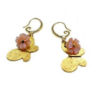gold butterfly earrings by eve&fox