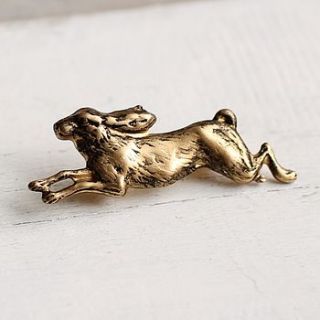 rabbit hare brooch by silk purse, sow's ear