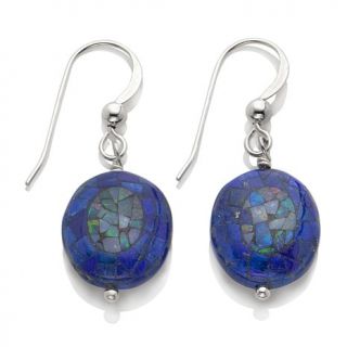 Jay King Sterling Silver Lapis and Micro Opal Inlay Drop Earrings