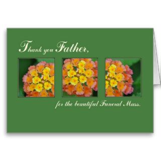 Priest Thank You Father, Memorial Funeral Mass Greeting Cards