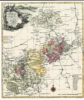 Historische Karte Reussisches Vogtland   Reuss Plauischen Herrschaften  1757 Plano Georg F Lotter Bücher