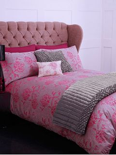 Pied a Terre Peony jacquard bed linen in coral