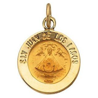 San Juan de Los Lagos 14kt Yellow Gold Medal 12.00 MM Individual Pendants Jewelry