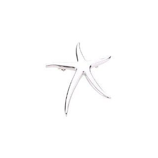 Sterling Silver Starfish Brooch Pendant Jewelry