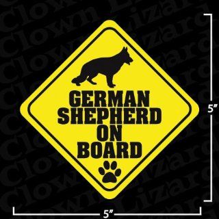"German Shepherd On Board" Funny Bumper or Window Sticker 