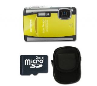 Olympus Stylus Tough 6000 10MP Yellow Camera/Case/2GB SD Card —